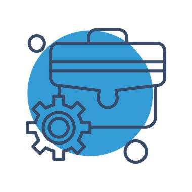  evrak çantası simgesi, vektör illüstrasyonu 