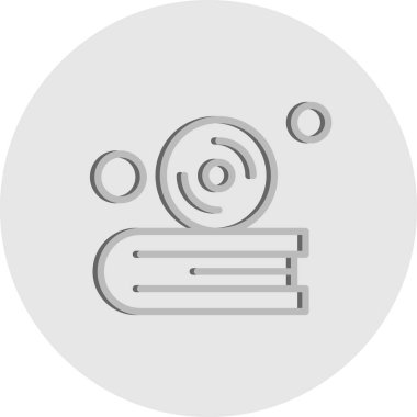  Vektör cd Simgesi, basit web illüstrasyonu 