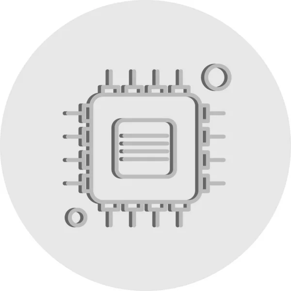 Icona Web Chip Vettoriale — Vettoriale Stock