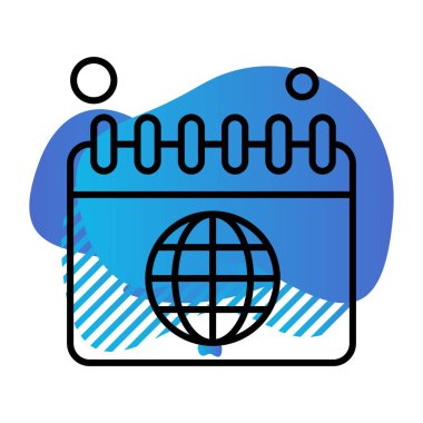 Vektör Takvim Simgesi, illüstrasyon  