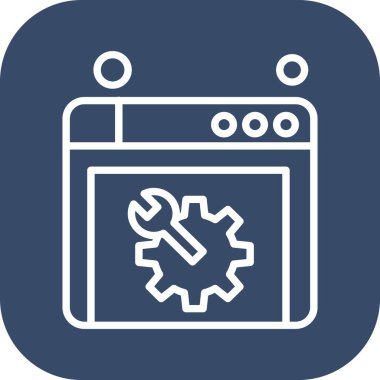 Web sitesi simgesi, vektör illüstrasyonu, İnternet konsepti  