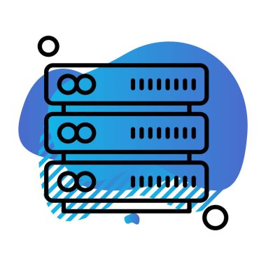 Vektör sunucu web simgesi