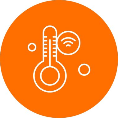 Nesnelerin internet konseptinin basit vektör simgesi