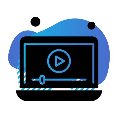  dizüstü bilgisayar simgesi, vektör illüstrasyonu 