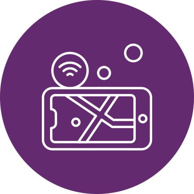 Nesnelerin internet konseptinin basit vektör simgesi