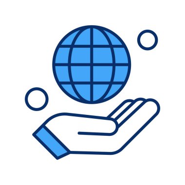 Vektör el ağ simgesi