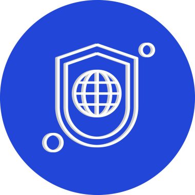 Vektör kalkanı ağ simgesi