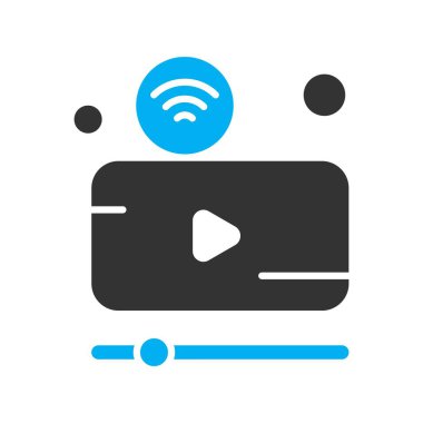 Nesnelerin internet konseptinin basit vektör simgesi