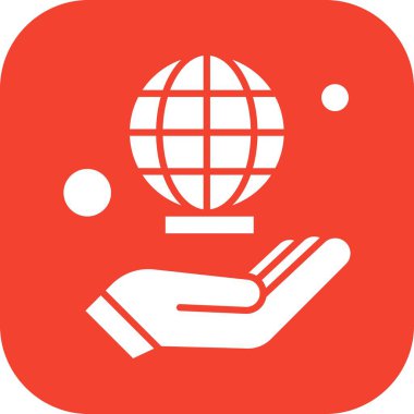 Vektör el ağ simgesi