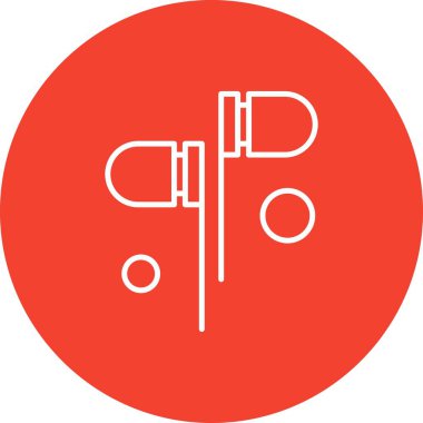  Kulaklık Simgesi vektör çizimi 