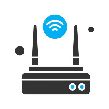 Nesnelerin internet konseptinin basit vektör simgesi