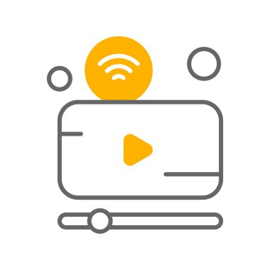 Nesnelerin internet konseptinin basit vektör simgesi