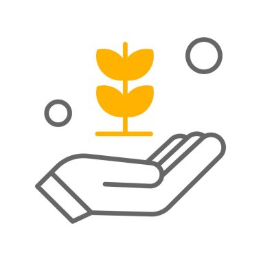 Çiçek simgesinin vektör illüstrasyonu