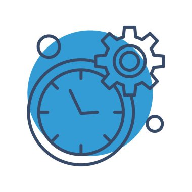 Renkli Vektör Saat Simgesi 