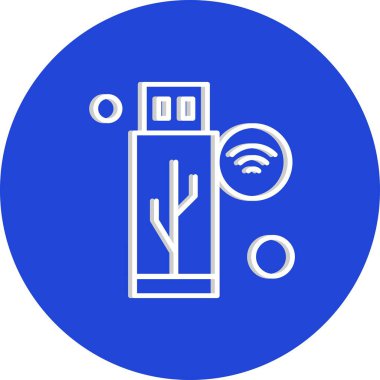 Nesnelerin internet konseptinin basit vektör simgesi