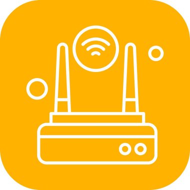 Nesnelerin internet konseptinin basit vektör simgesi