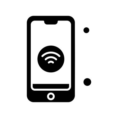 Nesnelerin internet konseptinin basit vektör simgesi