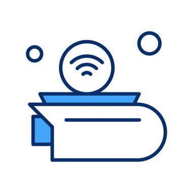 Nesnelerin internet konseptinin basit vektör simgesi