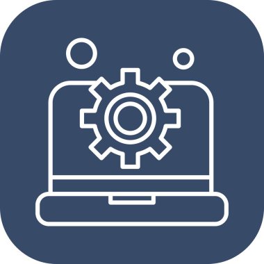 dizüstü bilgisayar simgesi, vektör illüstrasyonu