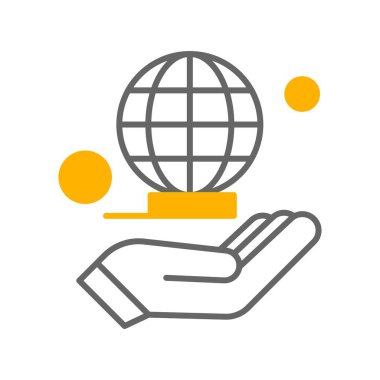 Vektör el ağ simgesi