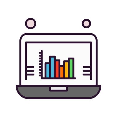 Vektör Analitik Web Simgesi, Vektör İllüstrasyonu