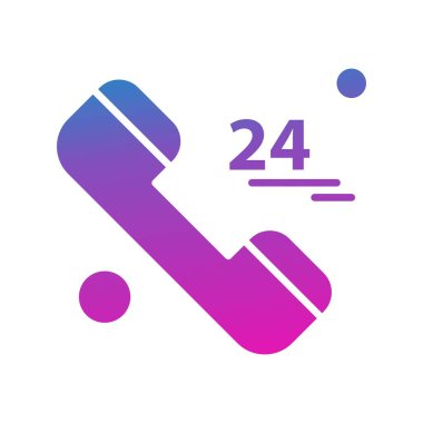 Vektör 24 saat uyarı simgesi