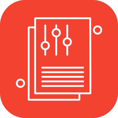 Belgenin vektör illüstrasyonu, basit simge tasarımı