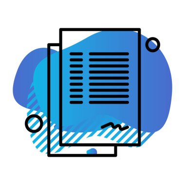 Belgenin vektör illüstrasyonu, basit simge tasarımı