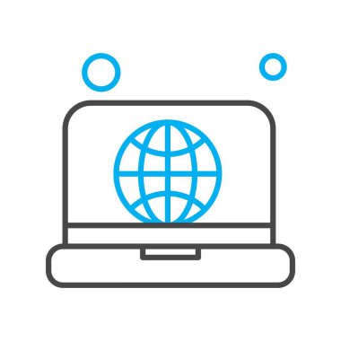  dizüstü bilgisayar simgesi, vektör illüstrasyonu