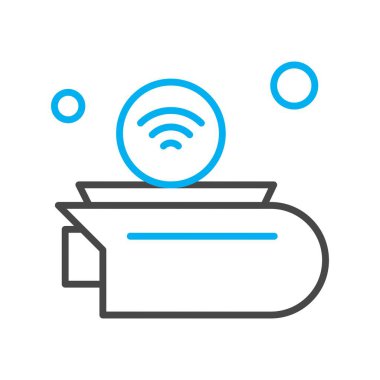 Nesnelerin internet konseptinin basit vektör simgesi