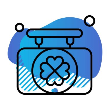 Aziz Patrick konsept simgesi, vektör illüstrasyonu