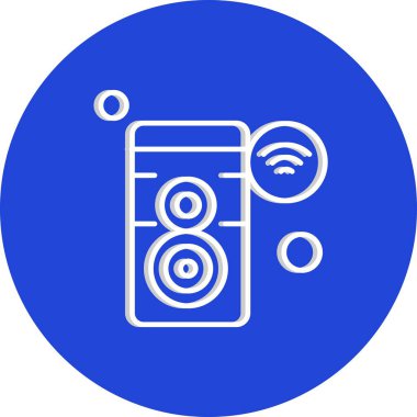 Nesnelerin internet konseptinin basit vektör simgesi