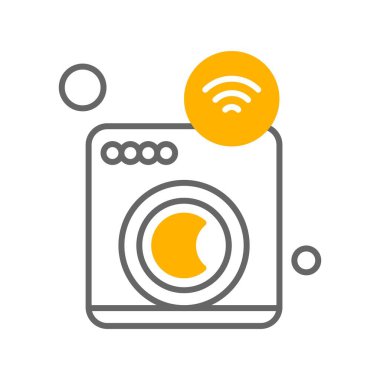 Nesnelerin internet konseptinin basit vektör simgesi