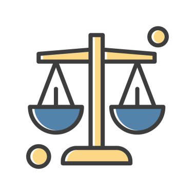  Denge simgesinin vektör illüstrasyonu   