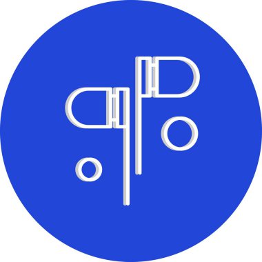  Kulaklık Simgesi vektör çizimi 