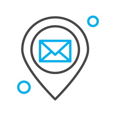 konum web simgesi, vektör illüstrasyonu