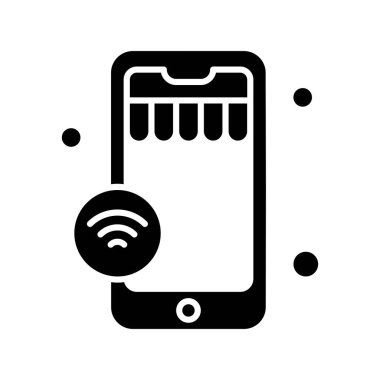 Nesnelerin internet konseptinin basit vektör simgesi