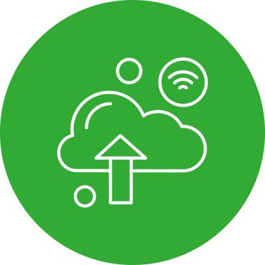 Nesnelerin internet konseptinin basit vektör simgesi