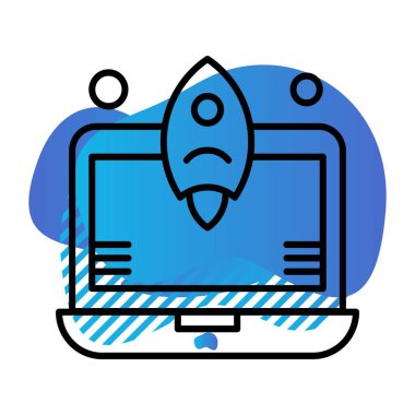 dizüstü bilgisayar simgesi, vektör illüstrasyonu