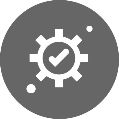 Basit ayar Simgesi, vektör illüstrasyonu