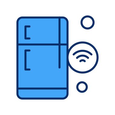 Nesnelerin internet konseptinin basit vektör simgesi