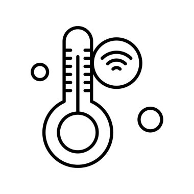 Nesnelerin internet konseptinin basit vektör simgesi