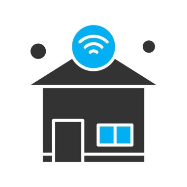  ev düz simgesi, vektör illüstrasyonu