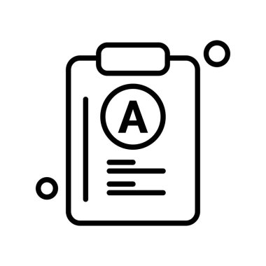 Belgenin vektör illüstrasyonu, basit simge tasarımı