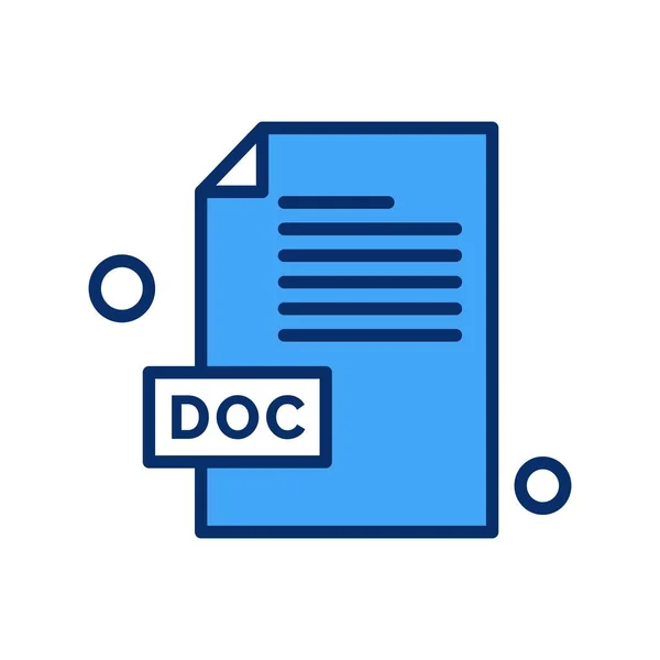 Archivo Vectorial Doc Icono — Vector de stock