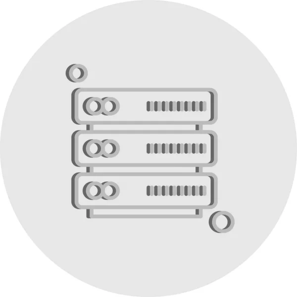 Icona Web Server Vettoriale — Vettoriale Stock