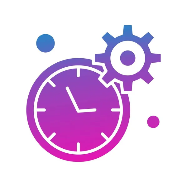 Icône Horloge Vectorielle Colorée — Image vectorielle