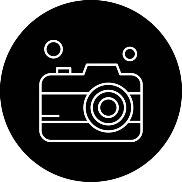 Ilustração Vetor Ícone Câmera — Vetor de Stock