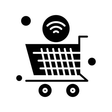 Nesnelerin internet konseptinin basit vektör simgesi