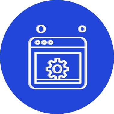 Web sitesi simgesi, vektör illüstrasyonu, İnternet konsepti  